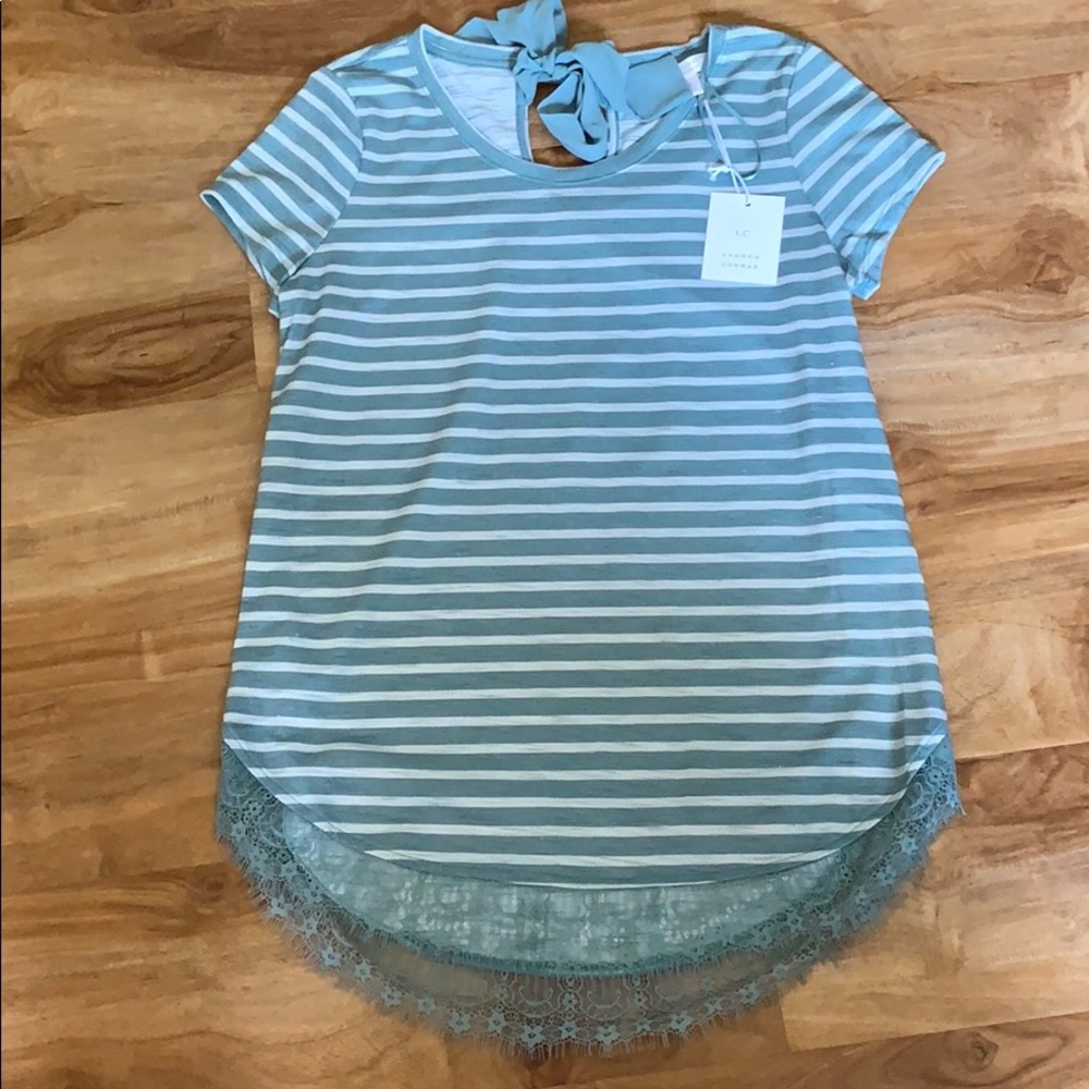 LC striped top NWT